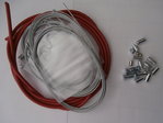 ensemble 6 m de gaine + 5 cables + 10 arrets de gaine + 5 serre cable pour 103